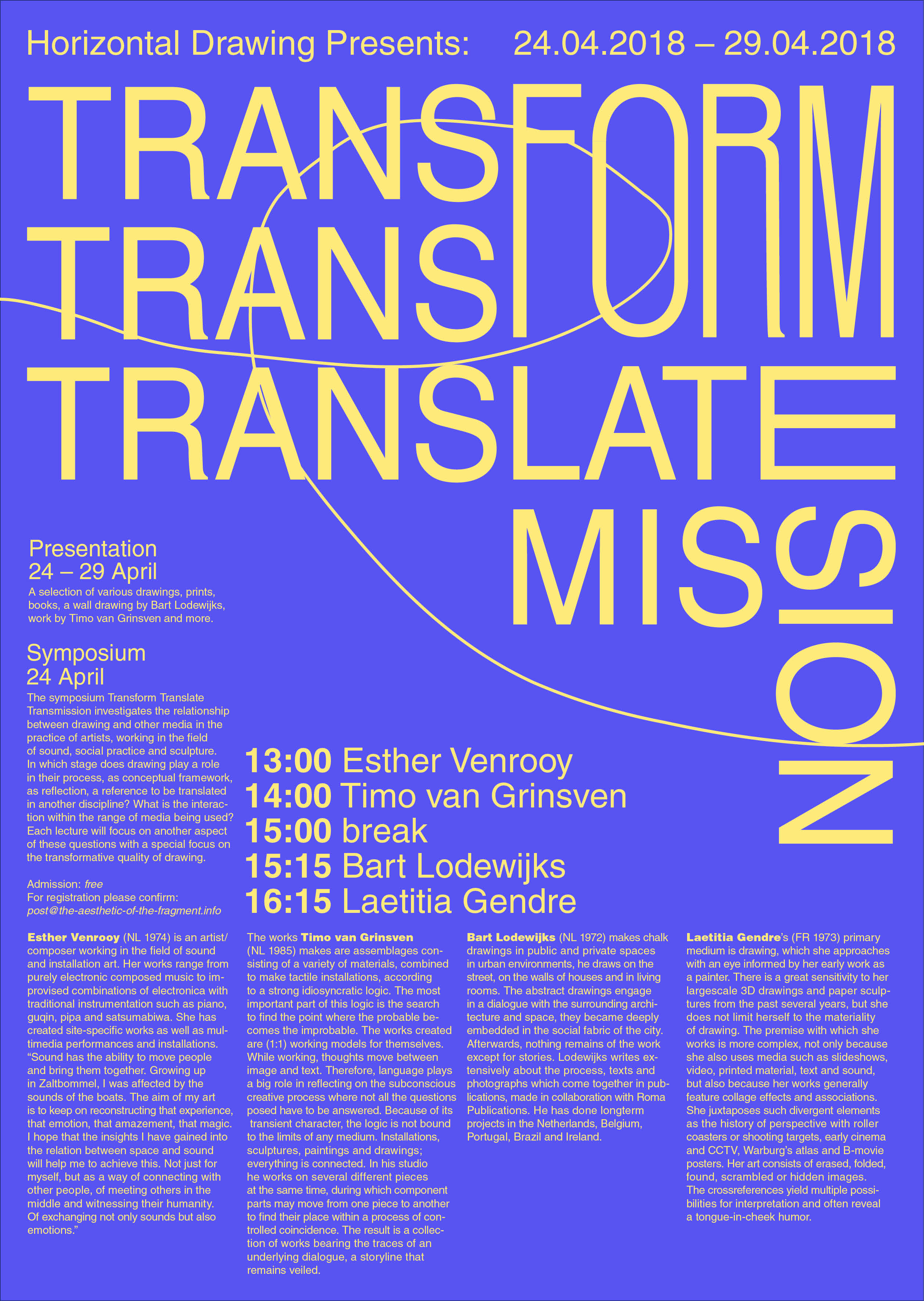 transform translate transmission poster blauw