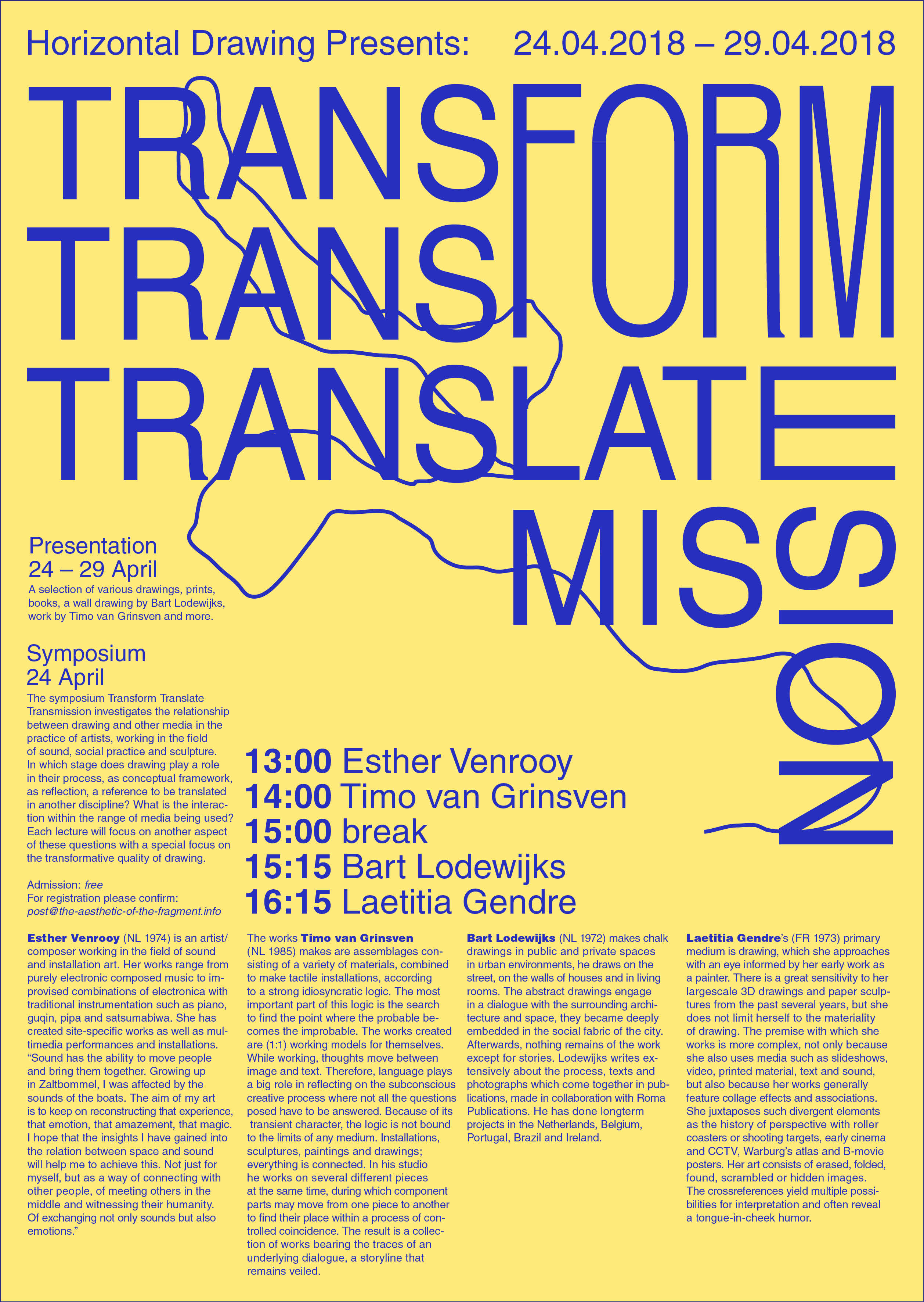 transform translate transmission poster geel