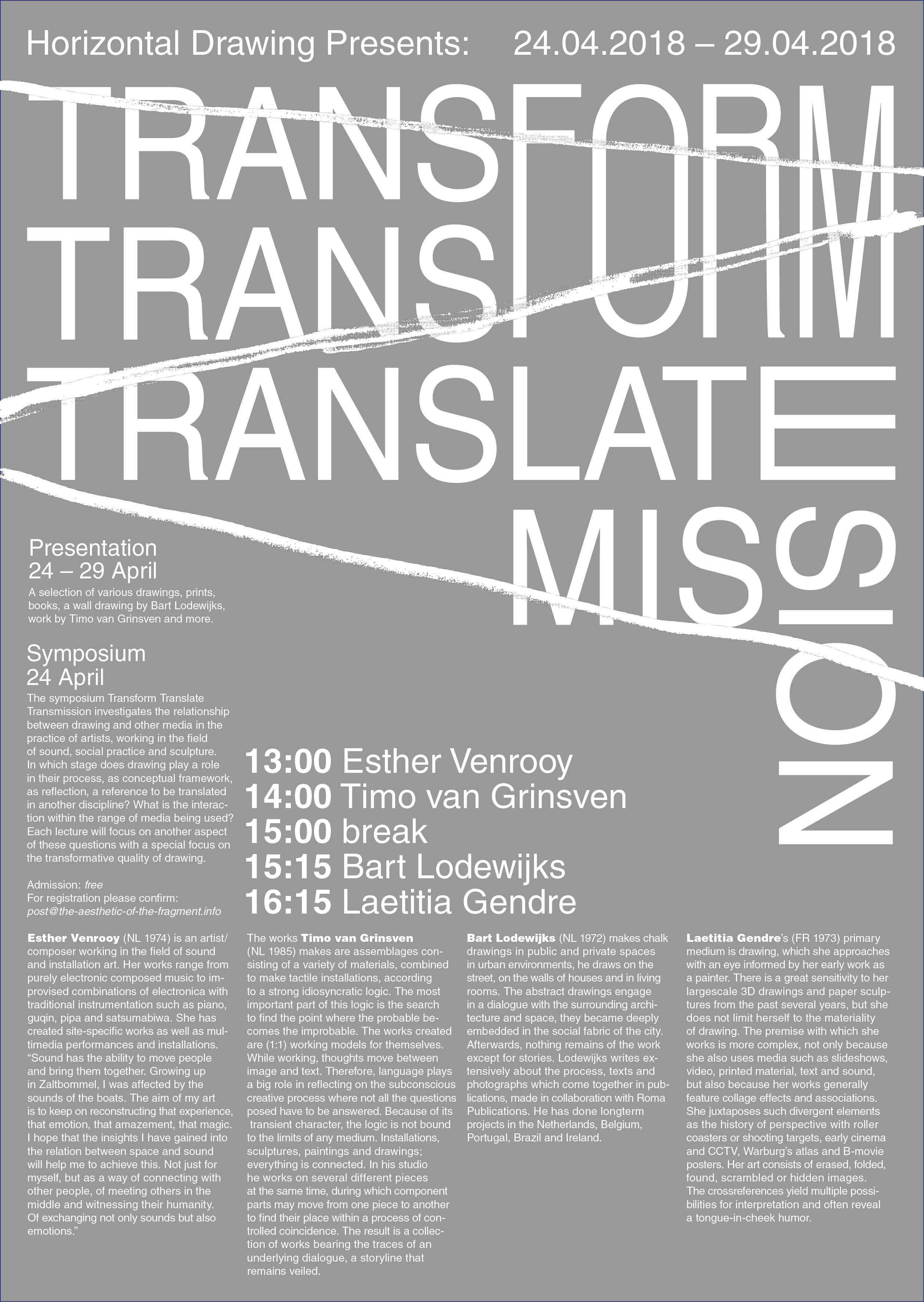 transform translate transmission poster grijs